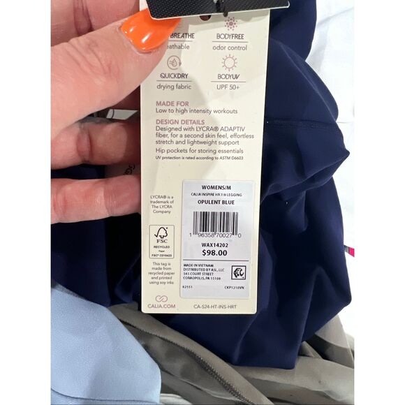 Calia NWT Inspire 7/8 Legging High Rise Opulent Blue - Picture 13 of 13